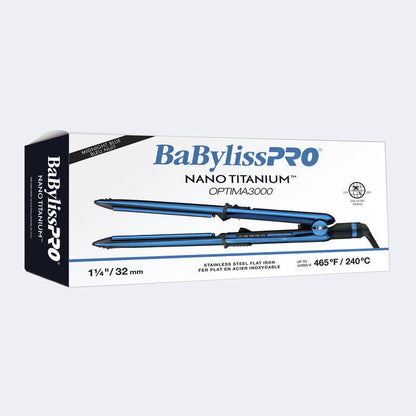 BABYLISSPRO 1-1/4" Optima Stainless Steel Flat Iron - Midnight Blue