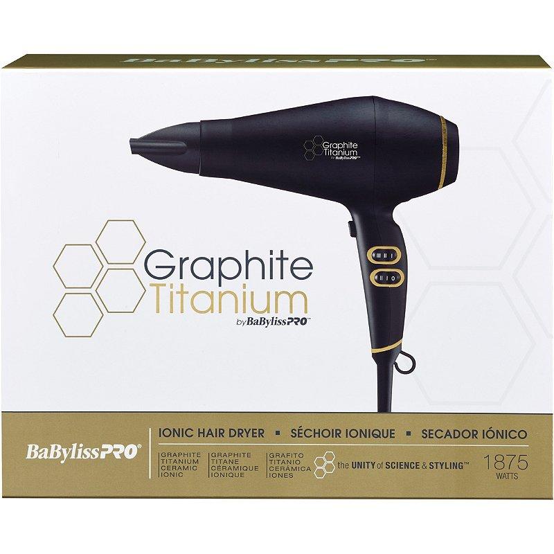 BabylissPRO GRAPHITE + TITANIUM IONIC HAIRDRYER