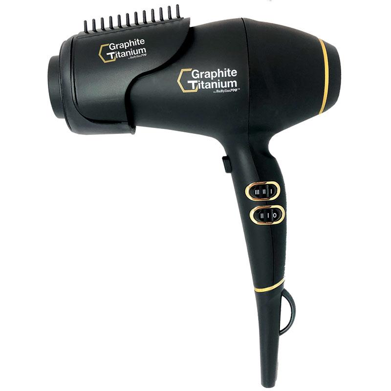 BabylissPRO GRAPHITE + TITANIUM IONIC HAIRDRYER